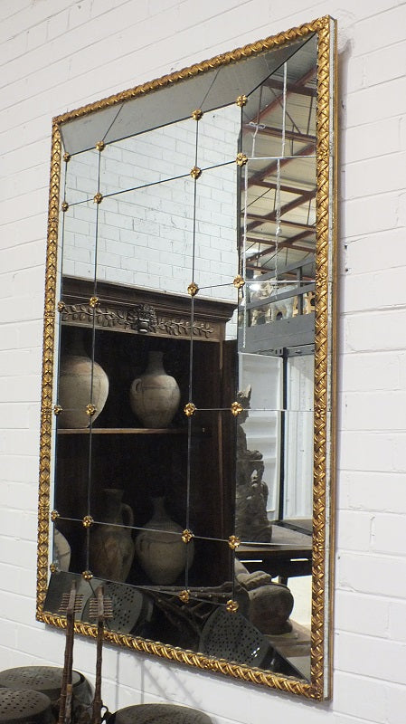 A Cushion Fronted Studded Mirror