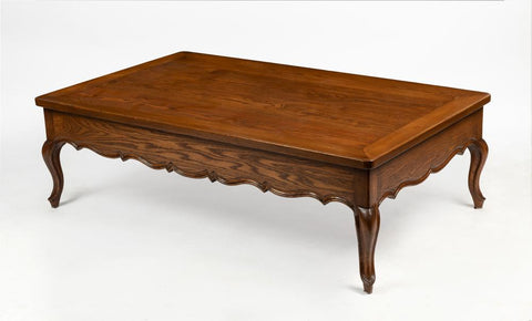 French Provincial Style Plank Top Coffee Table