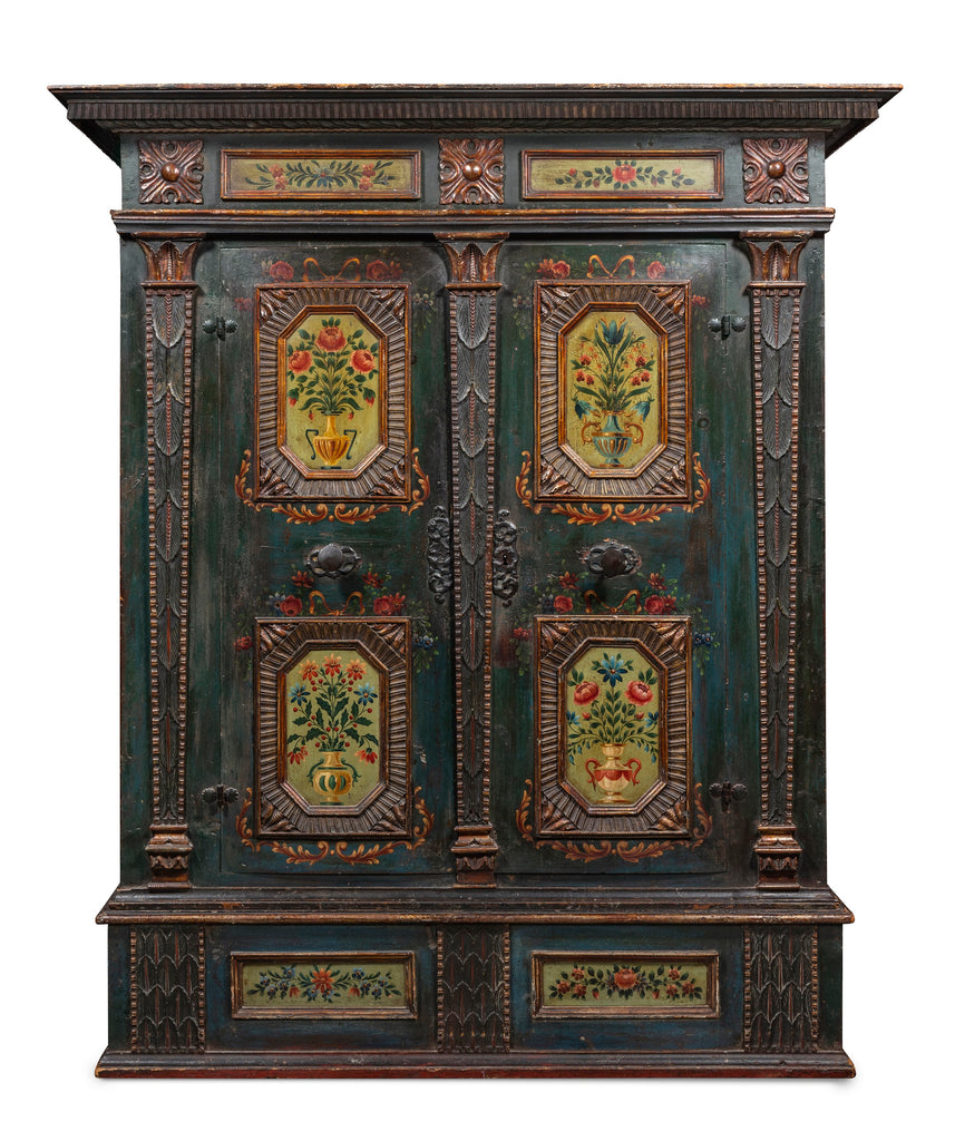 A Late 18th Early 19th Century Flemish Pained Cabinet