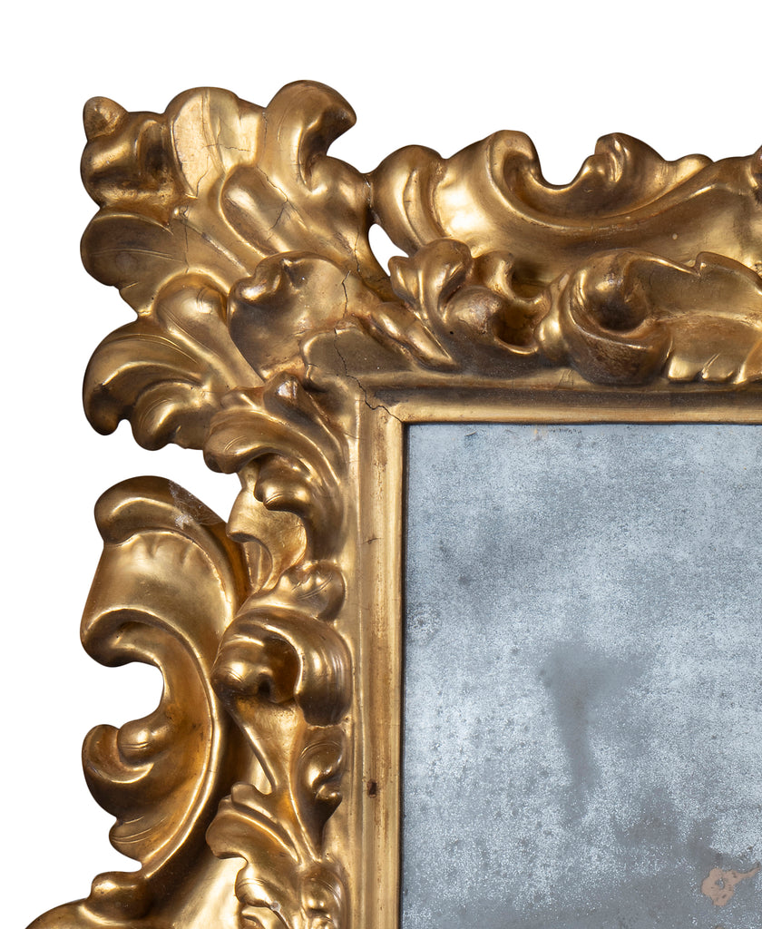 An 18th Century Florentine Carved and Gilded Mirror