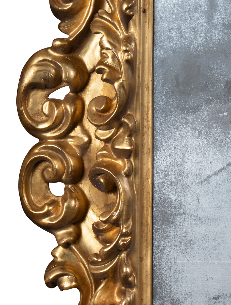 An 18th Century Florentine Carved and Gilded Mirror