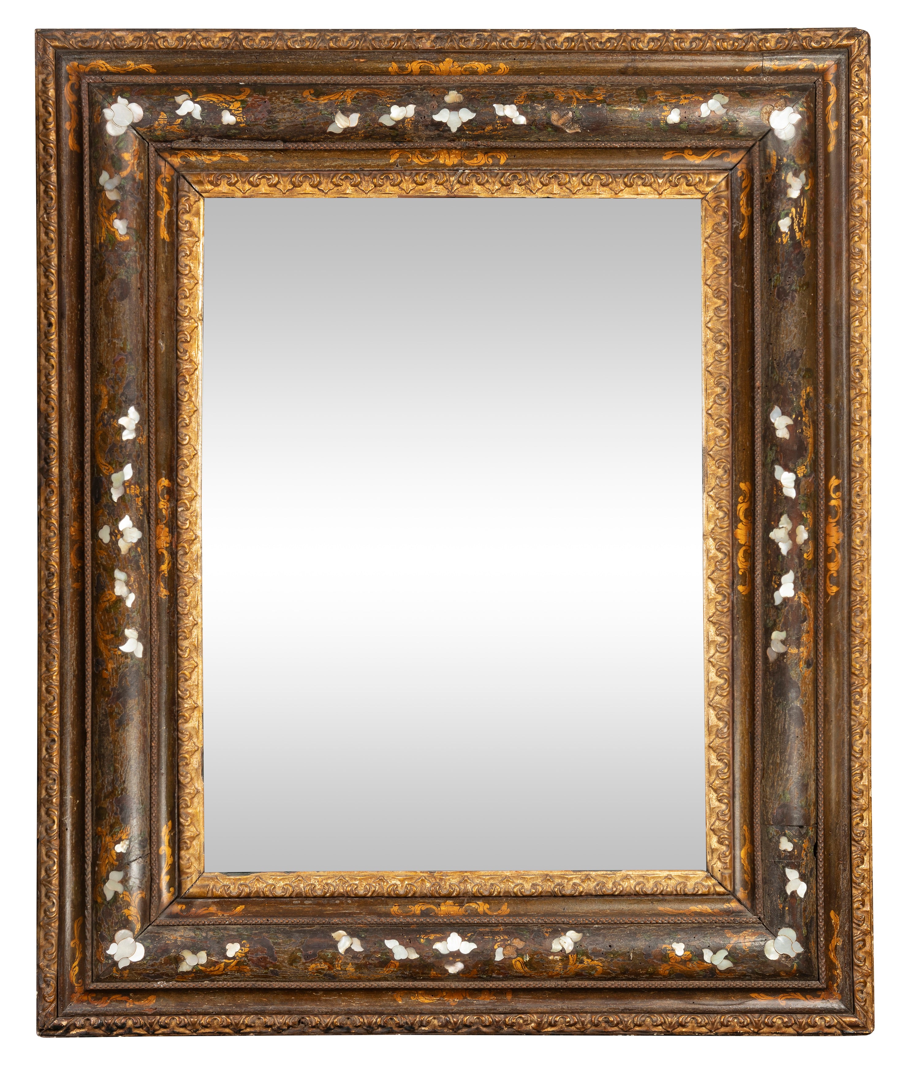 A Venetian Lacquered Mirror with Mother of Pearl Inlay (GS. 227)