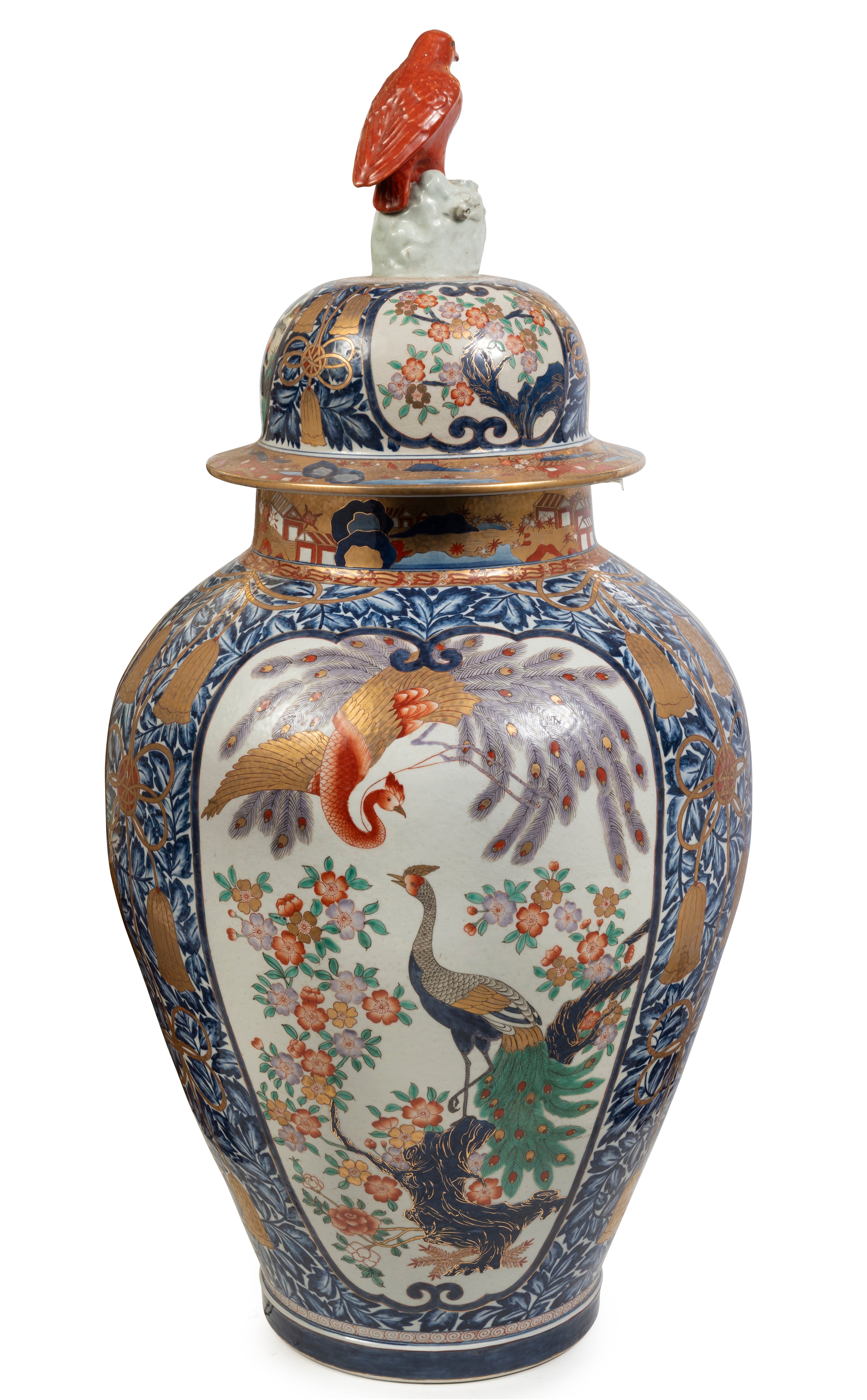 Substantial Imari Baluster Vase With Cover (GS. 236)