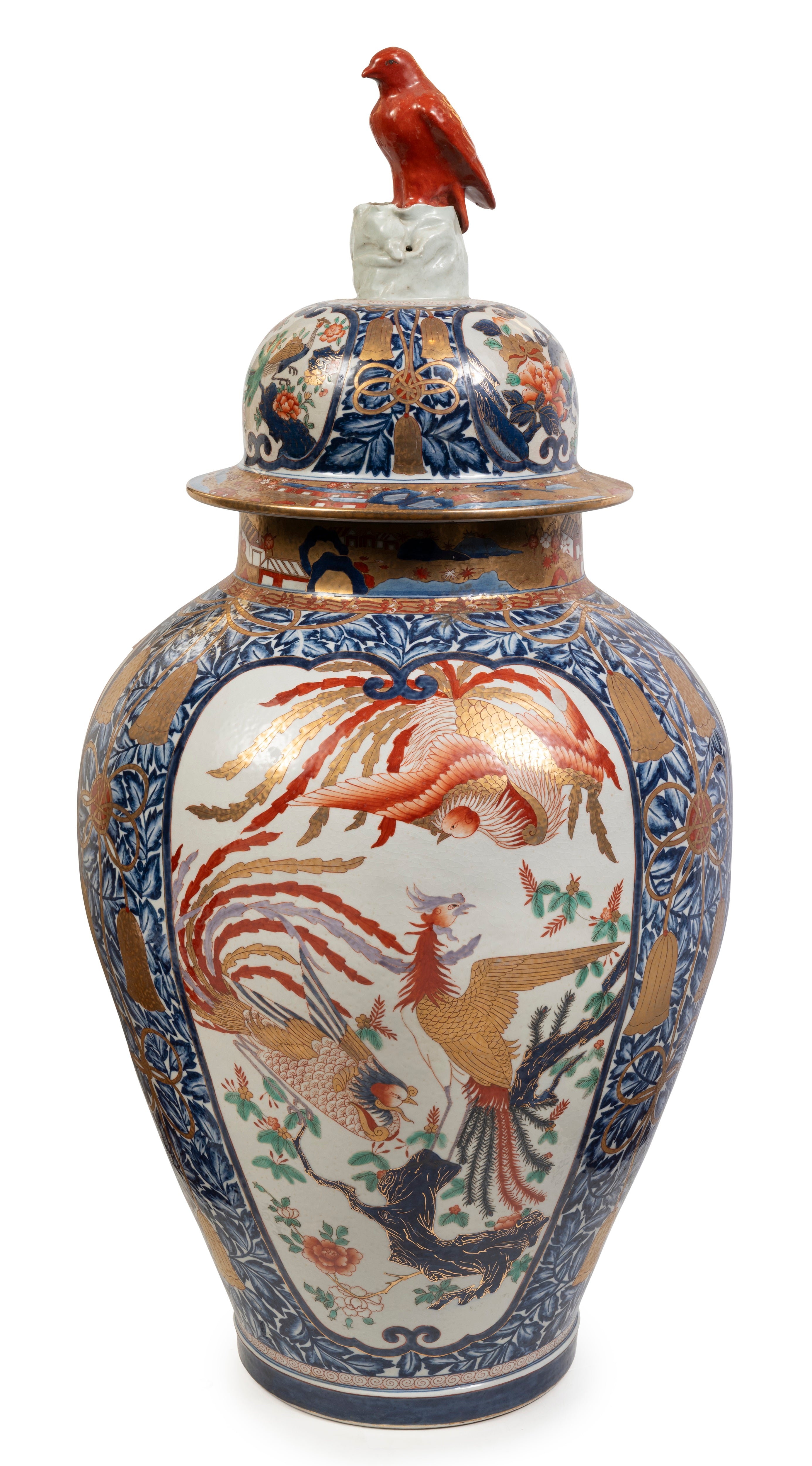 Substantial Imari Baluster Vase With Cover (GS. 236)