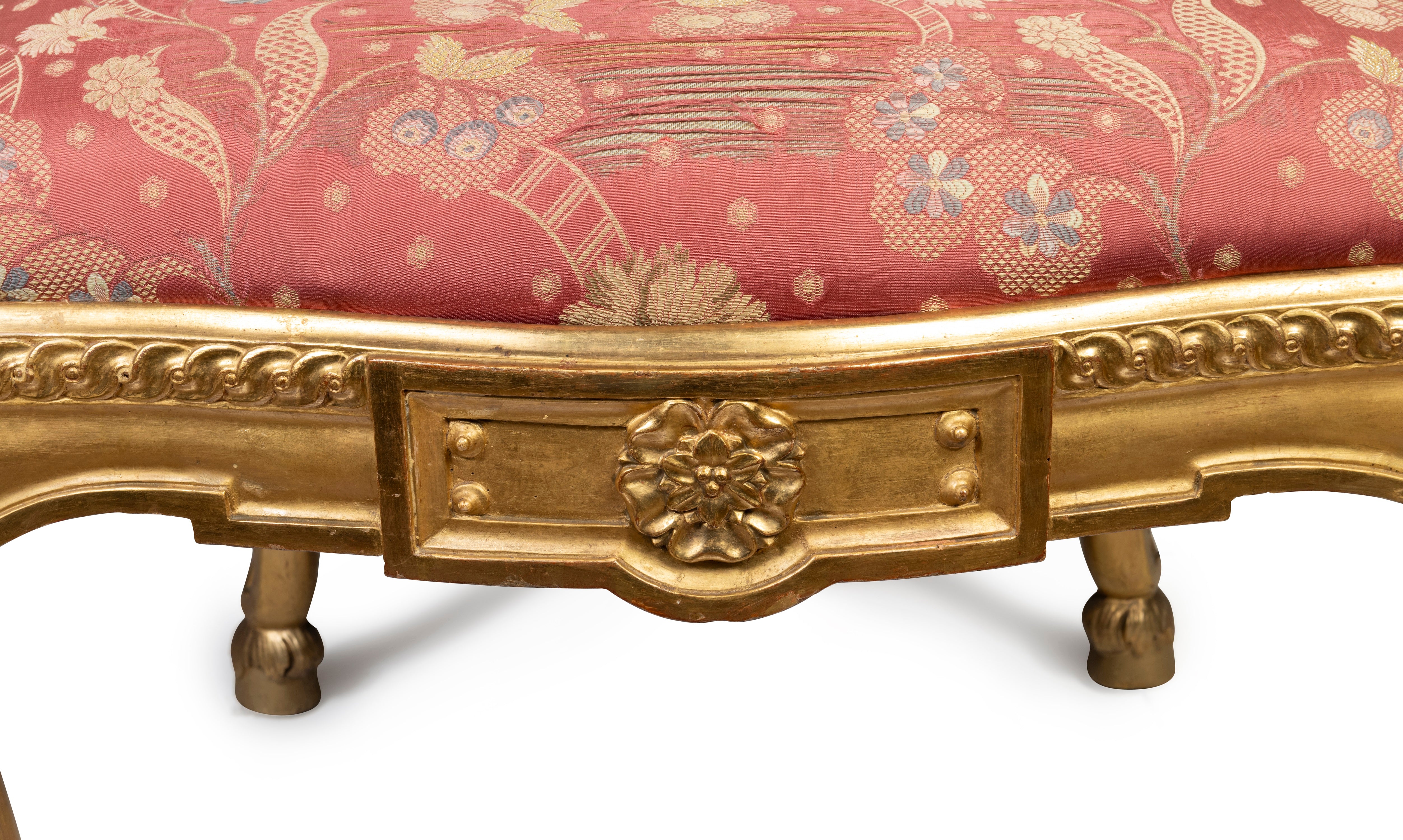 A Pair of Louis  XVI Giltwood Armchairs, Late 18th Century (GS 266)