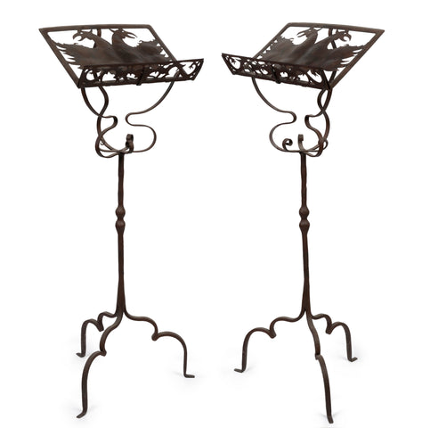 A Pair of Gothic Wrought iron Music stand (GS. 413)