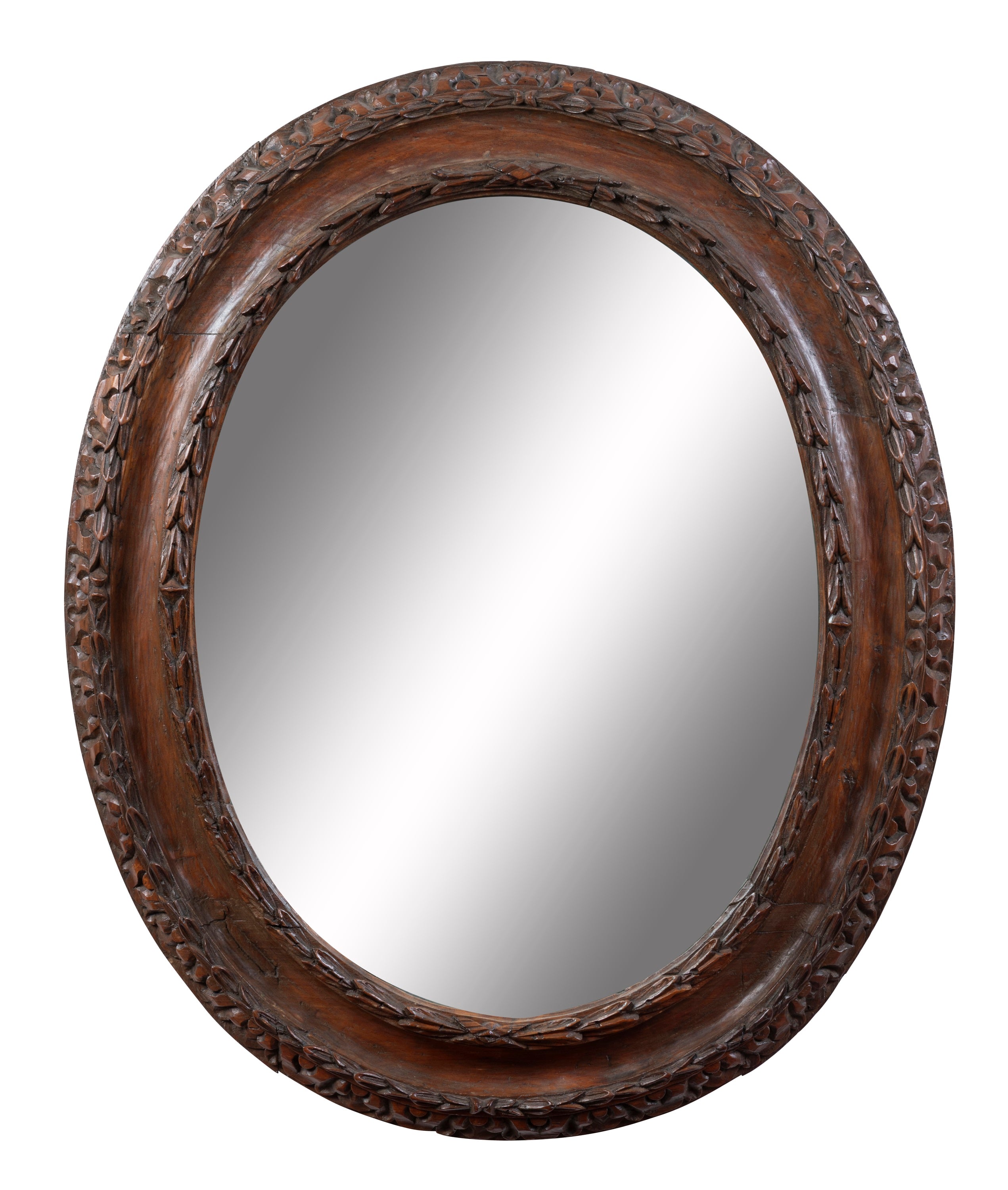 An Italian Carved Walnut Mirror, Early 19th Century