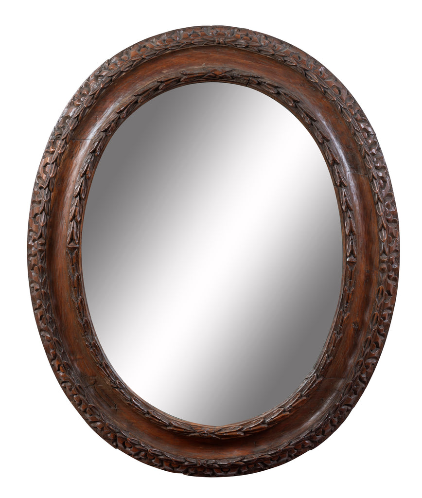 An Italian Carved Walnut Mirror, Early 19th Century