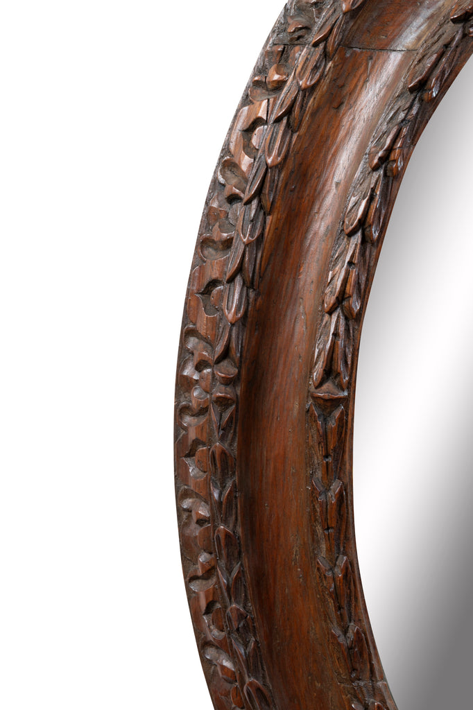 An Italian Carved Walnut Mirror, Early 19th Century