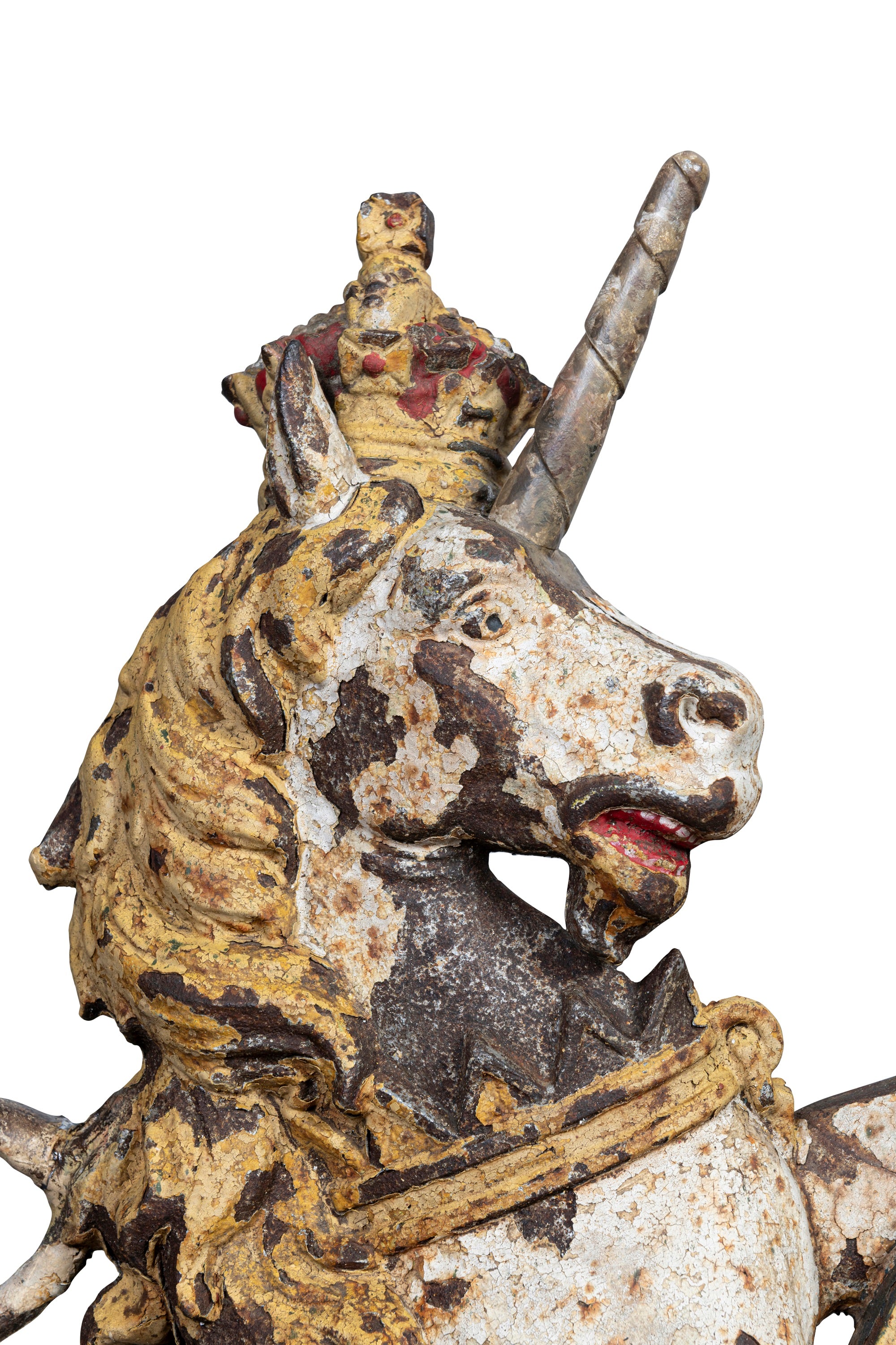 A Large Pair of Cast Iron Royal Coat of Arms, Mid 19th Century