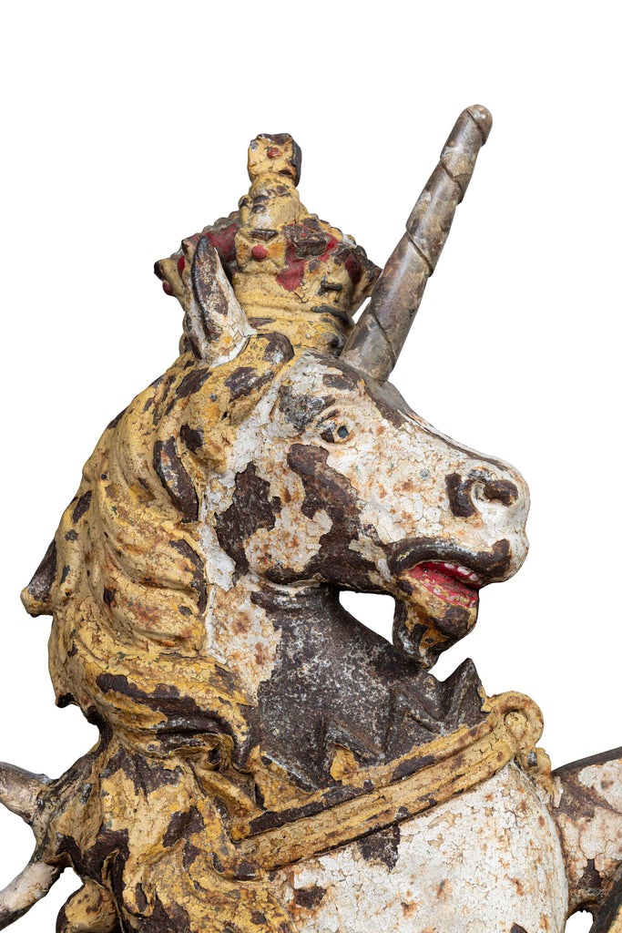 A Large Pair of Cast Iron Royal Coat of Arms, Mid 19th Century