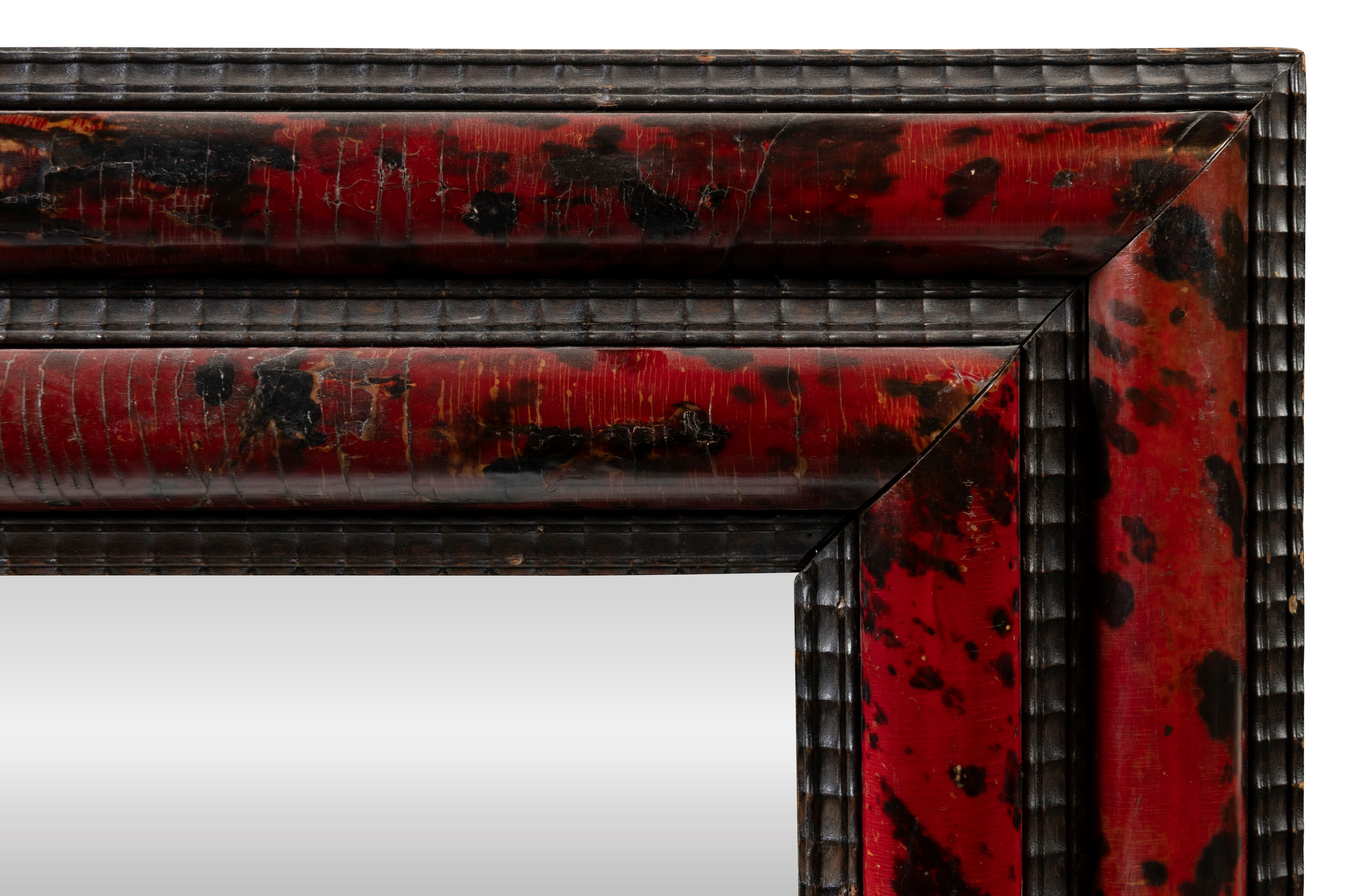 A 19th Century English Tortoiseshell Cushion Fronted Mirror (GS 73)