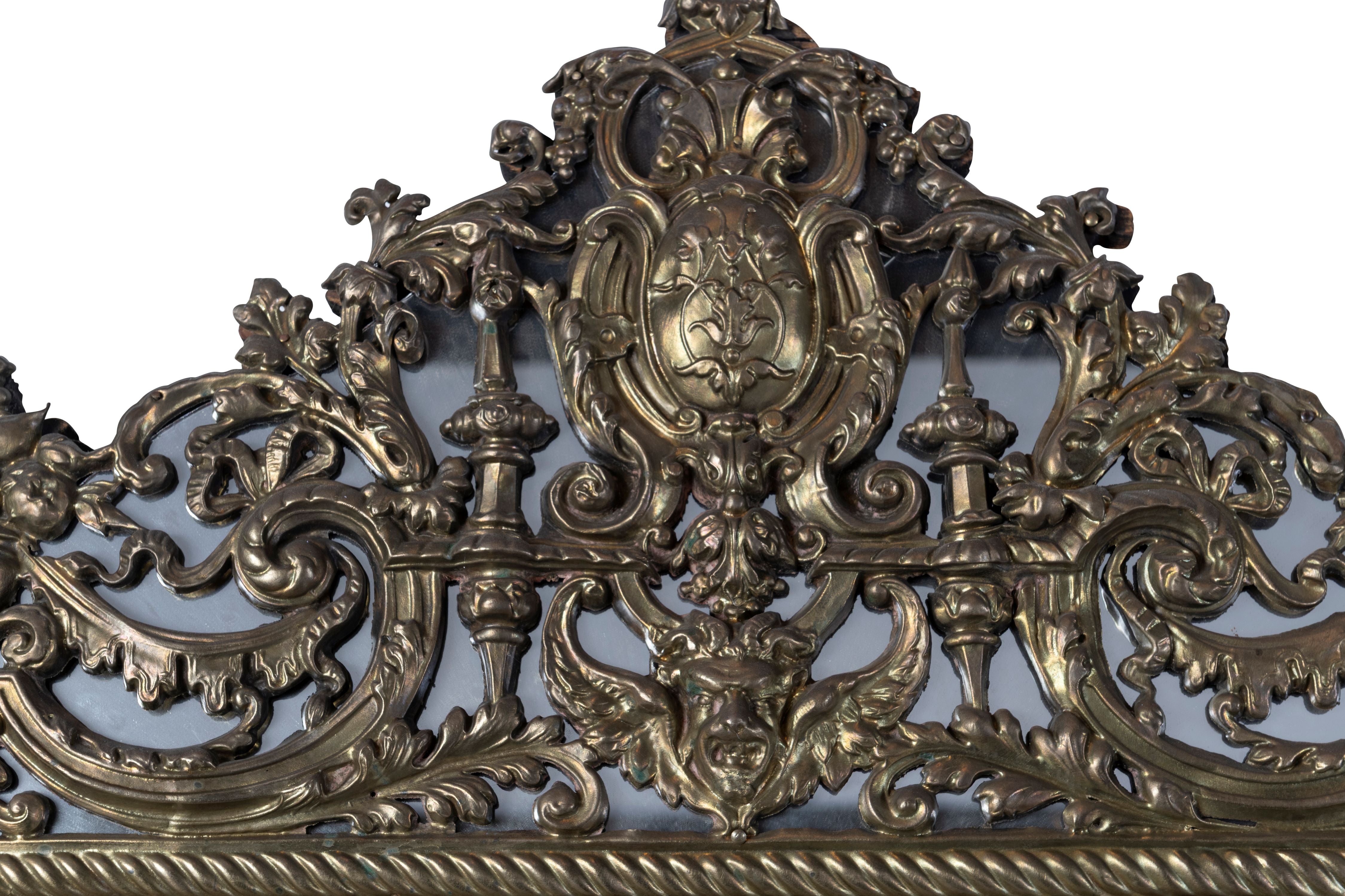 A 19th Century Flemish Embossed Reverse Cushion Fronted Mirror (GS 388)
