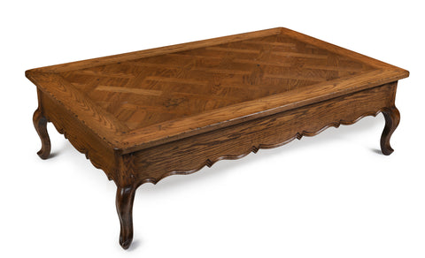 French Provincial Style Paquetry Coffee Table