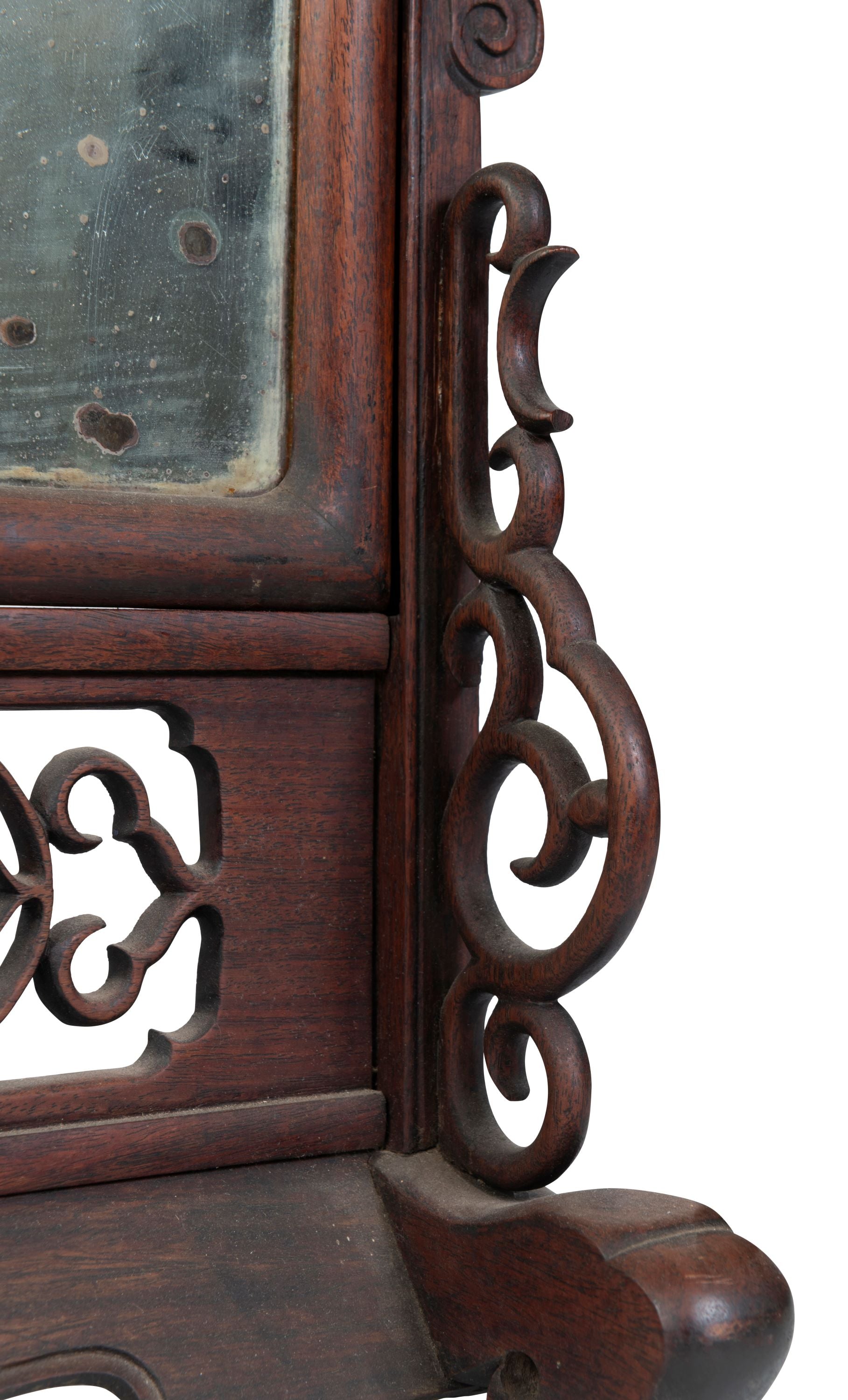 A Chinese Rosewood Mirrored Opium Tray, 19th Century (GS 381)