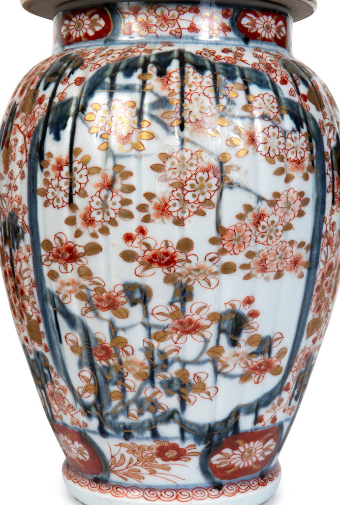 A Pair of Japanese Lidded Imari Vases, 19th Century (GS 329)