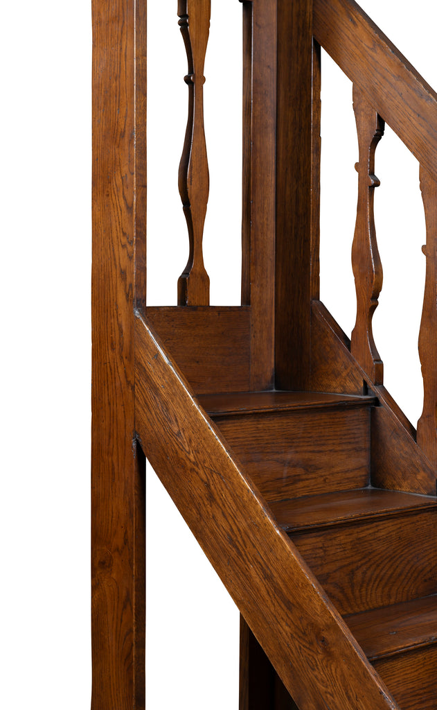 A Set of European Oak Library Steps, 20th Century