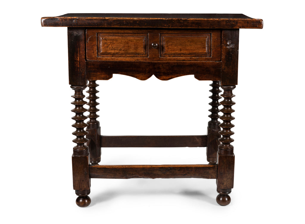 An Antique Spanish Walnut Side Table