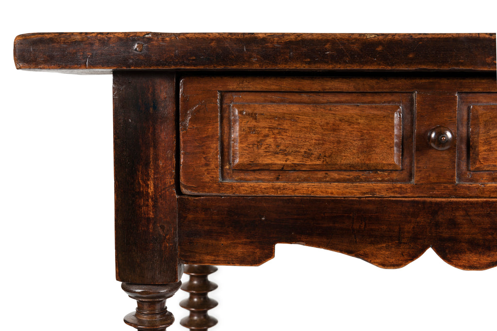 An Antique Spanish Walnut Side Table