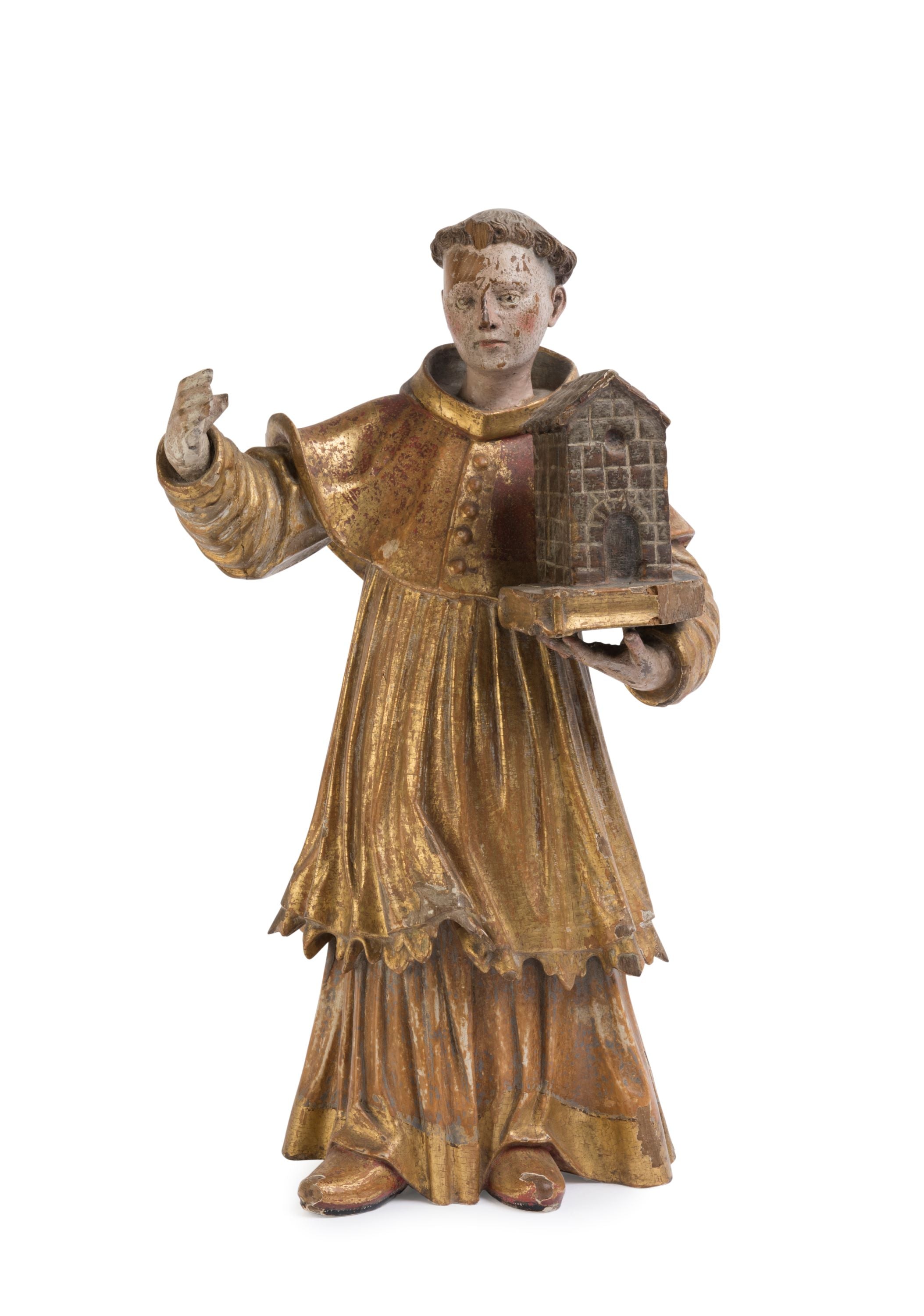 An 18th Century Italian Polychrome Figure of a Saint (GS. 283)