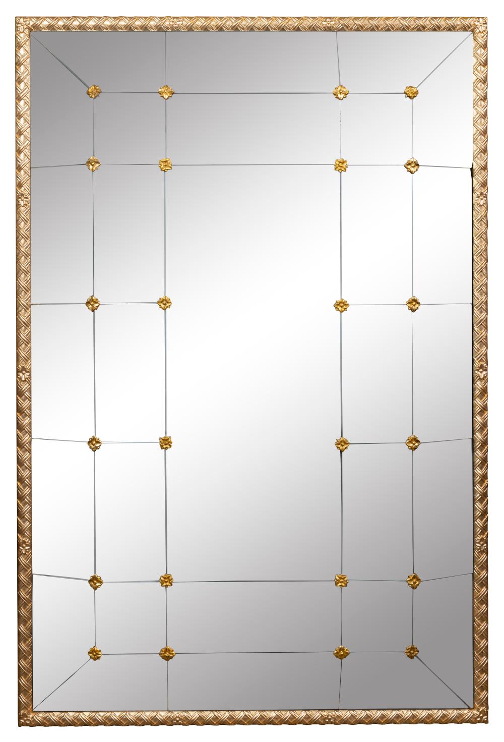 A Cushion Fronted Studded Mirror