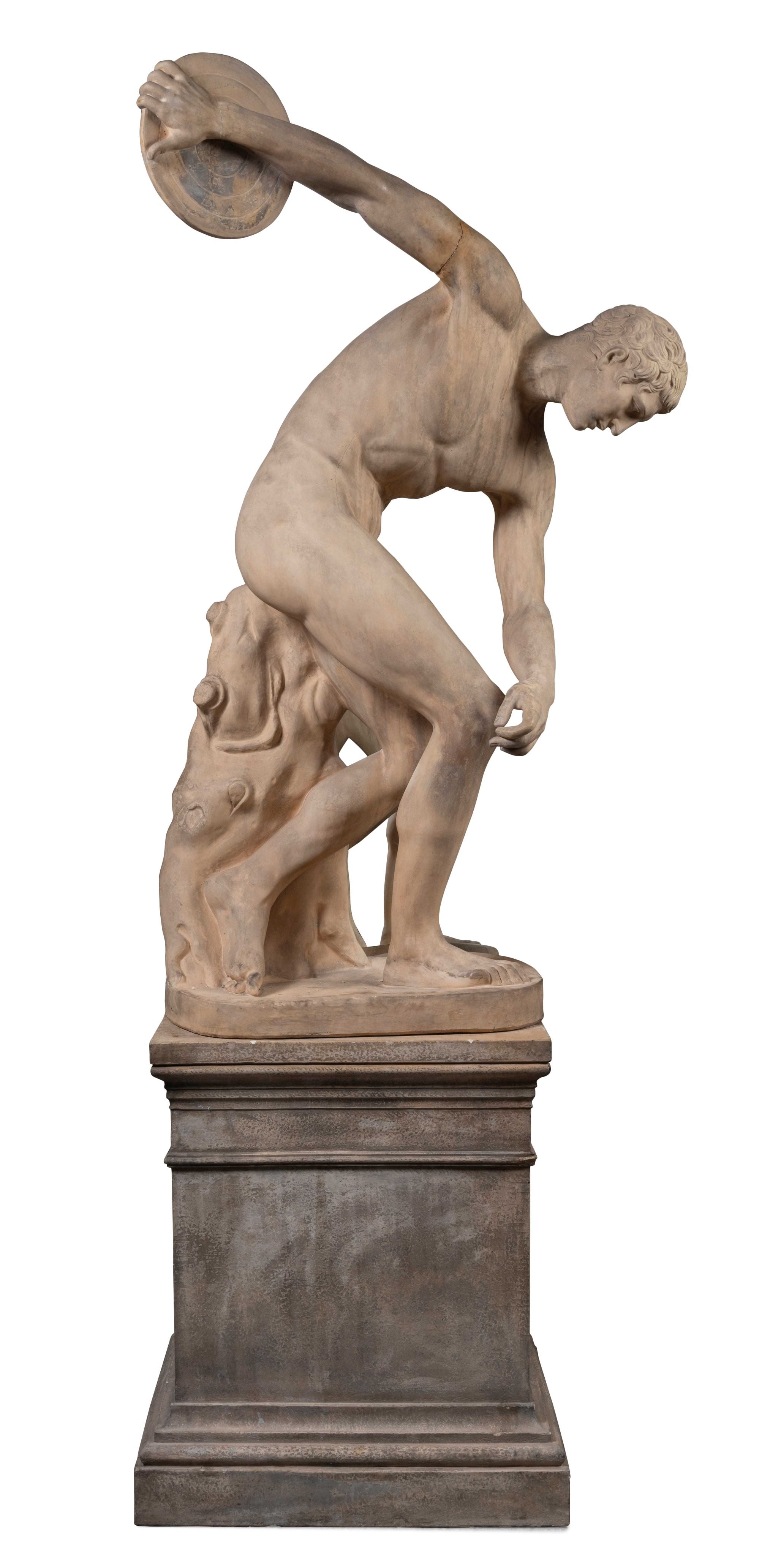 A Terracotta Statue of Discobolus, 19th Century (GS 157)