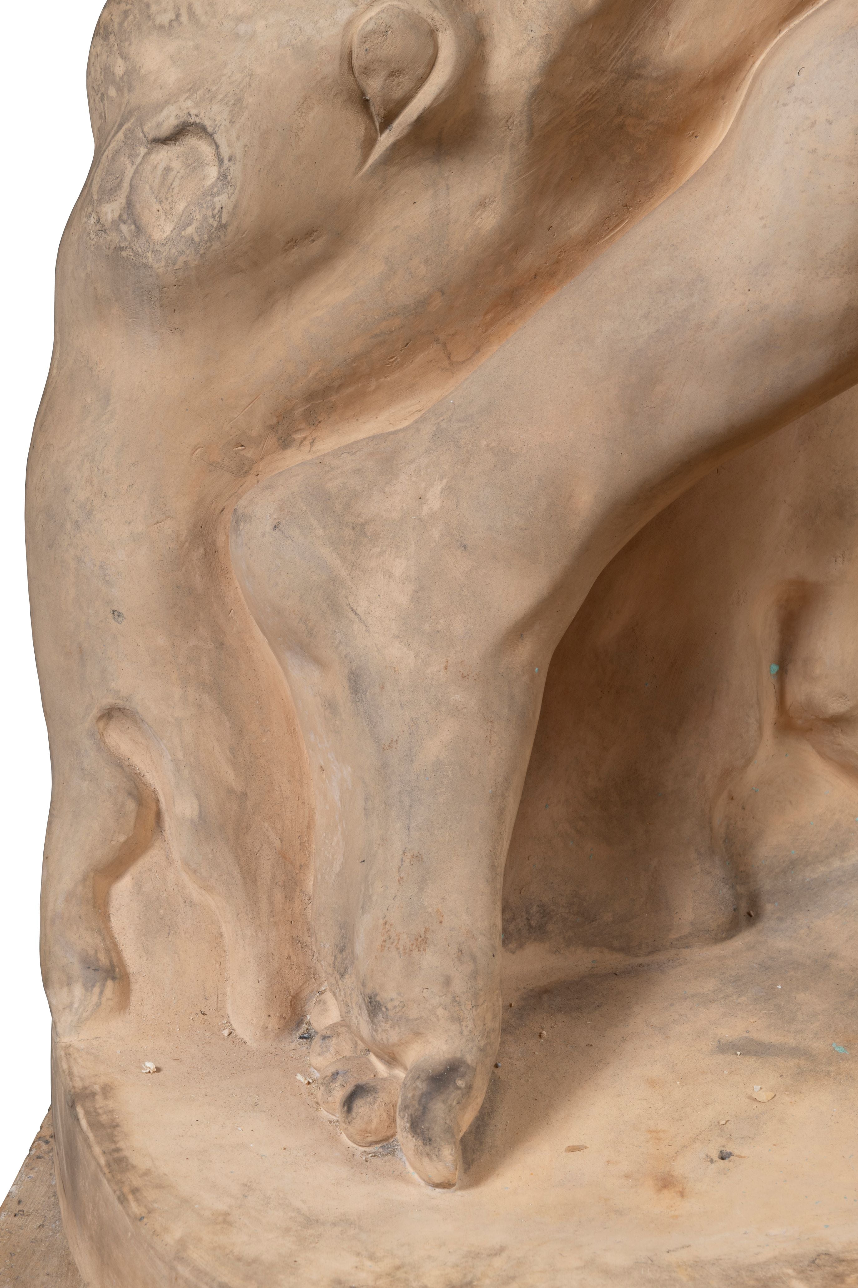 A Terracotta Statue of Discobolus, 19th Century (GS 157)