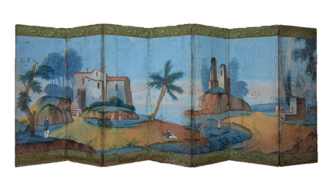 A Late 18th Century French Eight Fold Screen