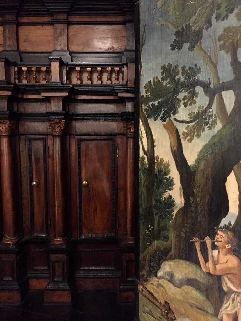 Important Italian Painted, Ivory Inlaid Ebony and Ebonized Cabinet, circa 1860