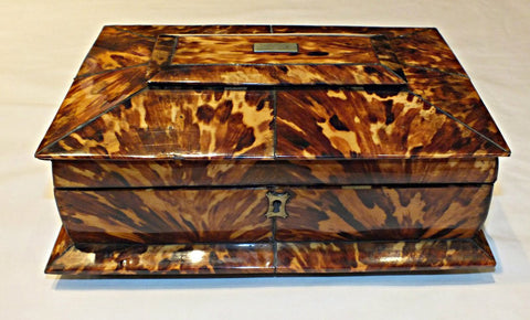 An Early 19th Century Tortoiseshell  Sewing Box