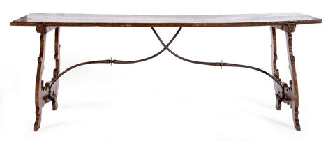 A Carlos II Late 17th Early 18th Century Spanish Walnut and Oak Table