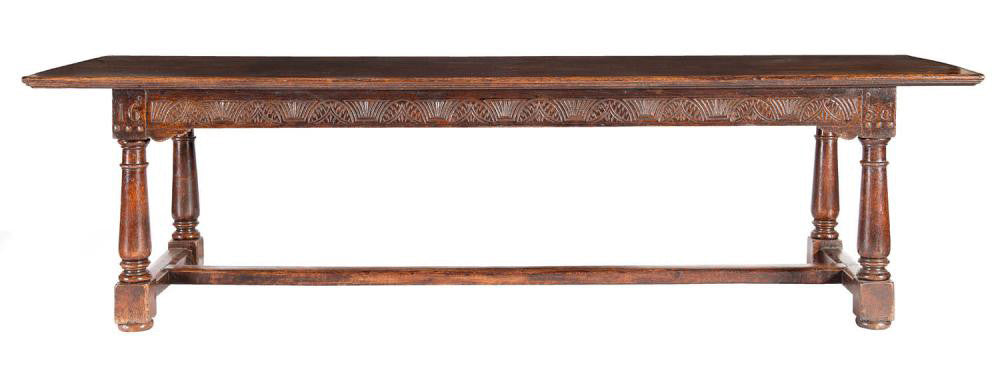 A 17th Century Cromwellian English Oak Refectory Table