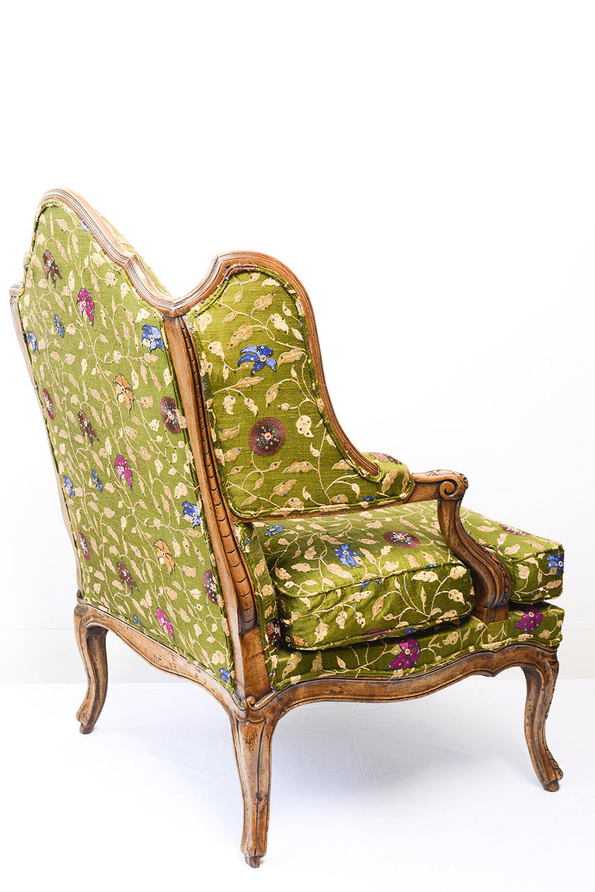 A Louis XV Style Walnut Framed Armchair