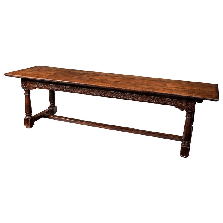 A 17th Century Cromwellian English Oak Refectory Table