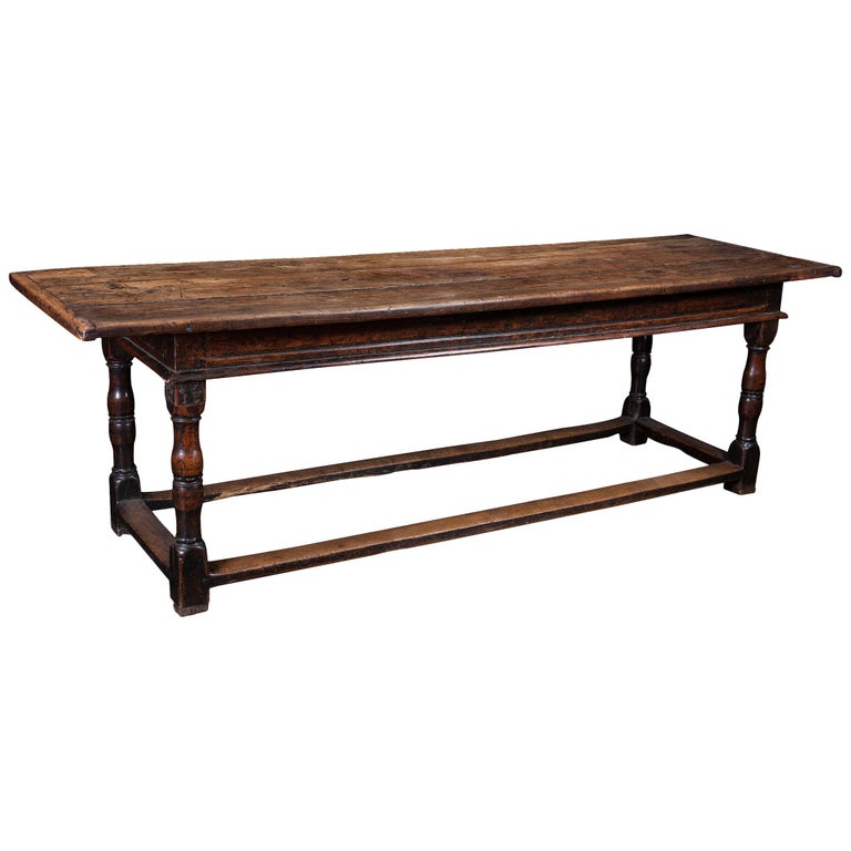 An Early 18th Century English Oak Refectory Table (GS. 390)