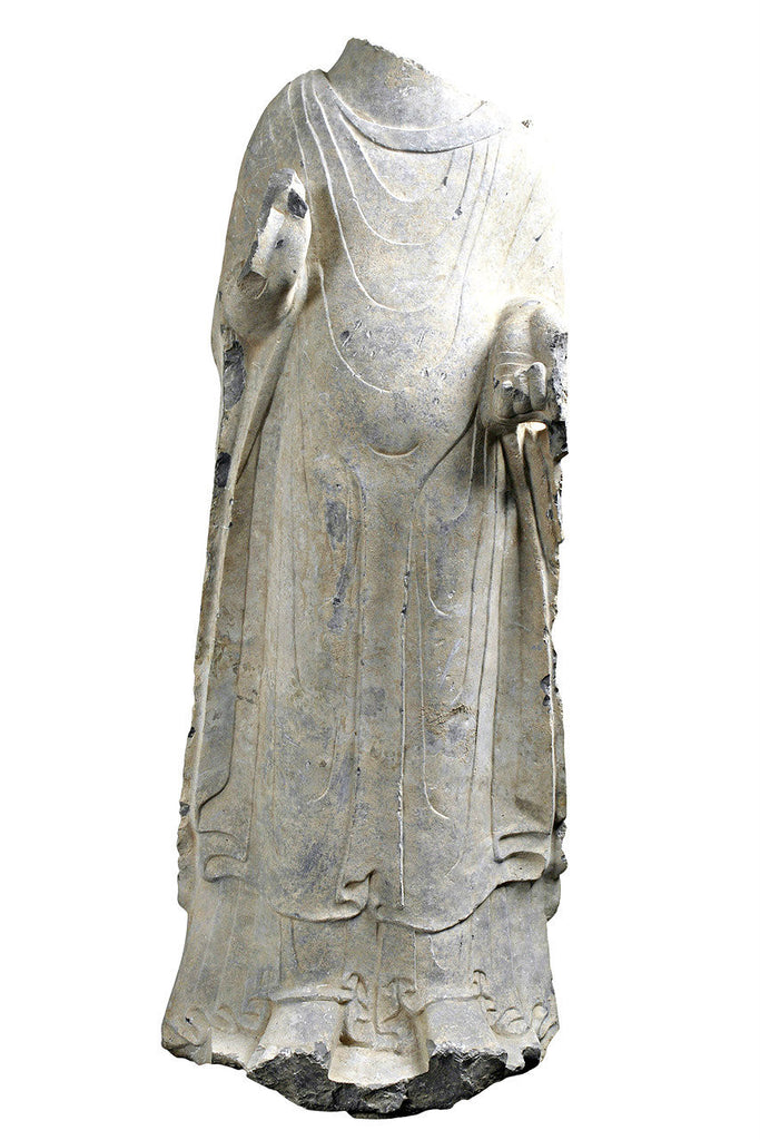 An Important Northern Wei Period Stone Figure of a Preaching Buddha.