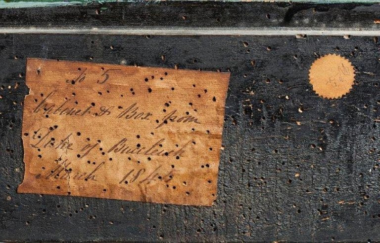 An 18th Century Black Lacquered Brass and Chinese Coromandel Cabinet on Stand