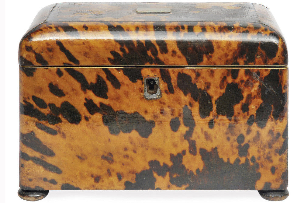 A Tortoiseshell Tea Caddy, 19th Century