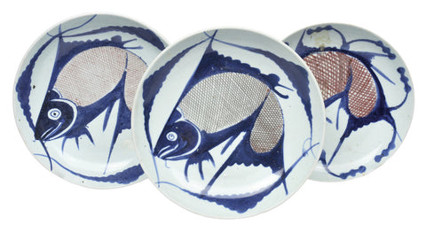 A Set of Three Chinese Plates, 17th Century