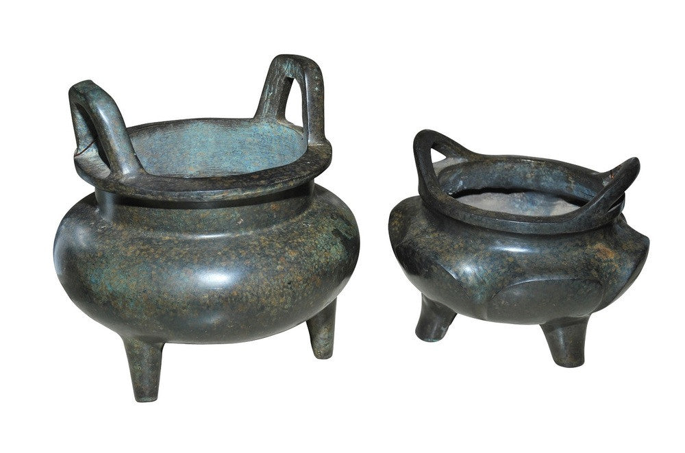 Two Chinese Bronze Censers