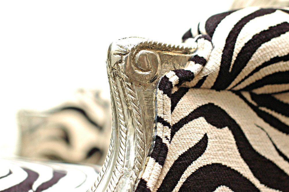 A Silver Overlaid French Louis XV Style Bergere