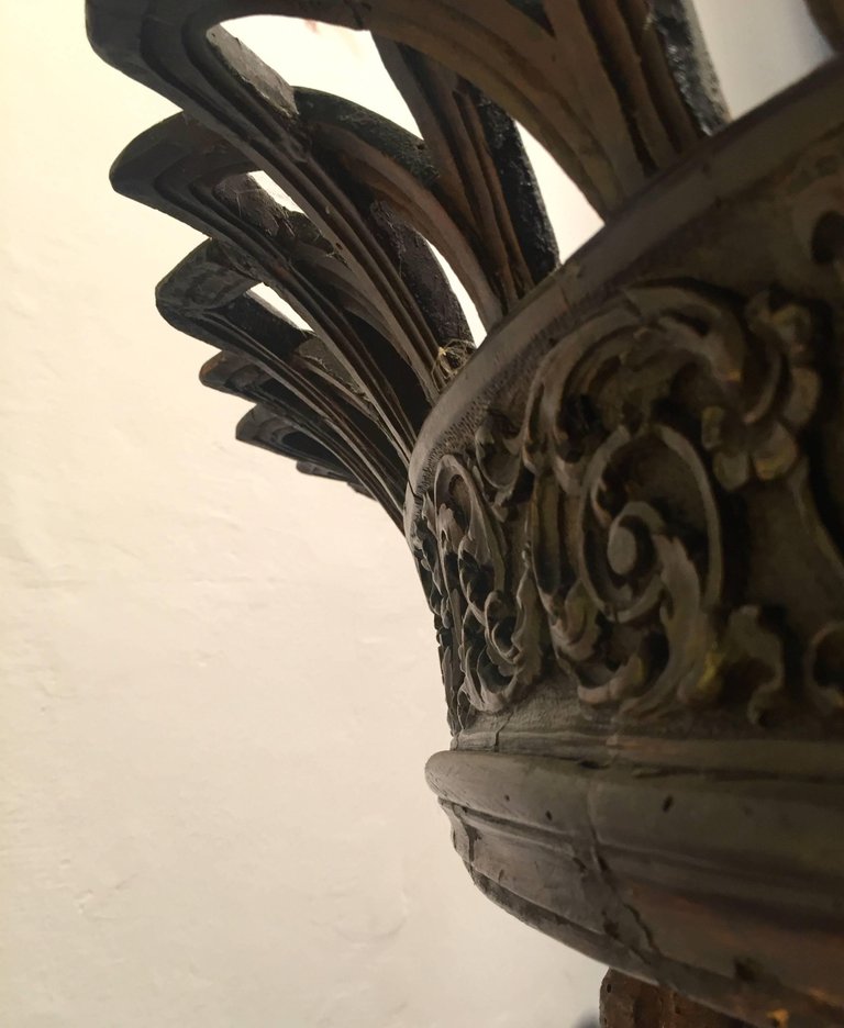 A 19th Century Italian Figural Walnut Centrepiece of Dionysos