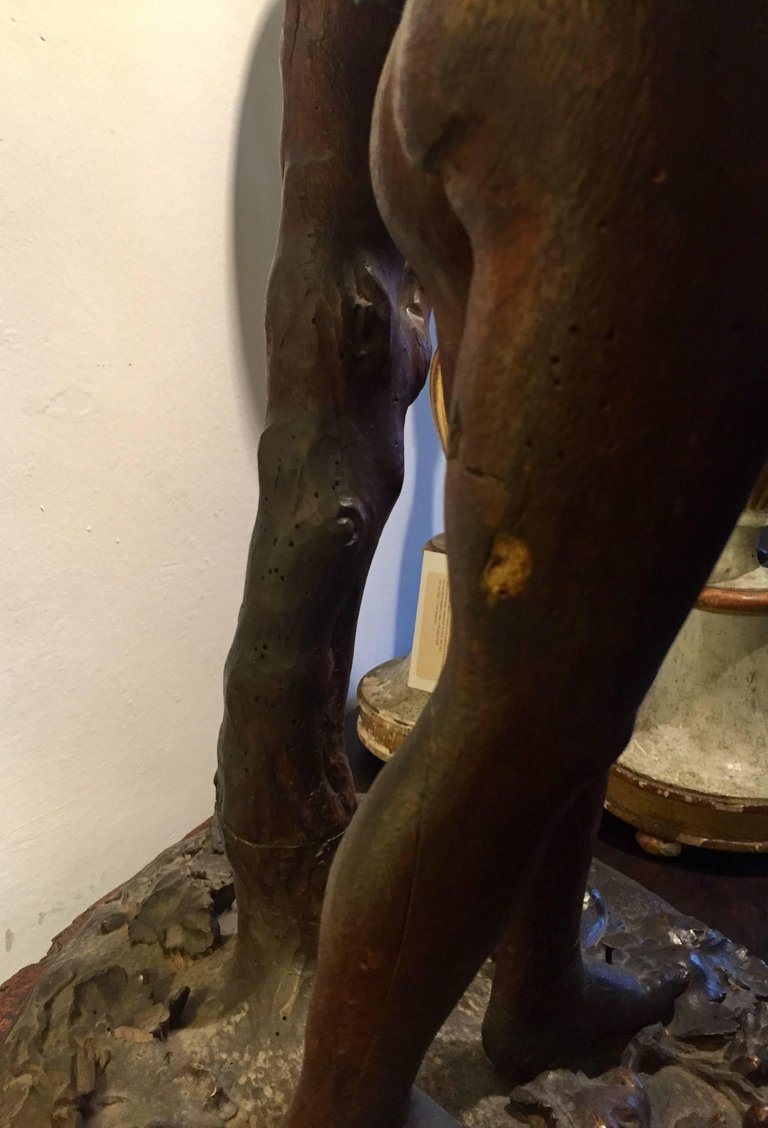 A 19th Century Italian Figural Walnut Centrepiece of Dionysos