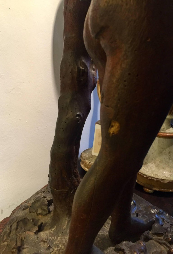 A 19th Century Italian Figural Walnut Centrepiece of Dionysos