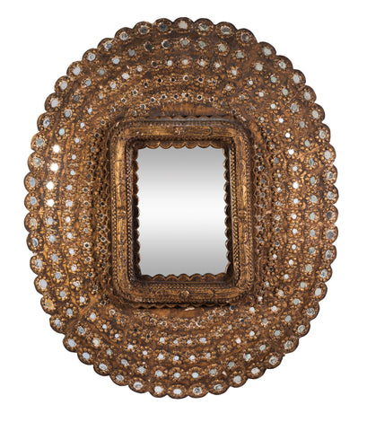 A Timber Peacock Mirror