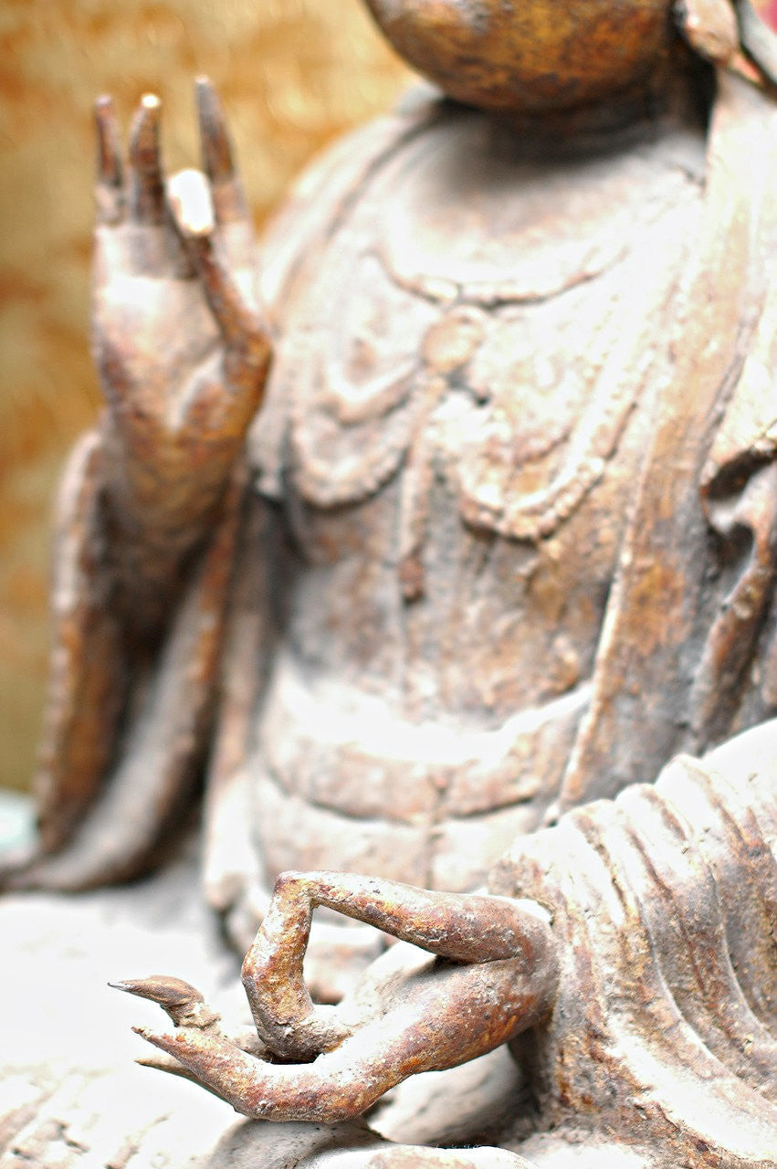 A Chinese Carved Wood Figure of Guanyin, Ming Dynasty (1368-1644)