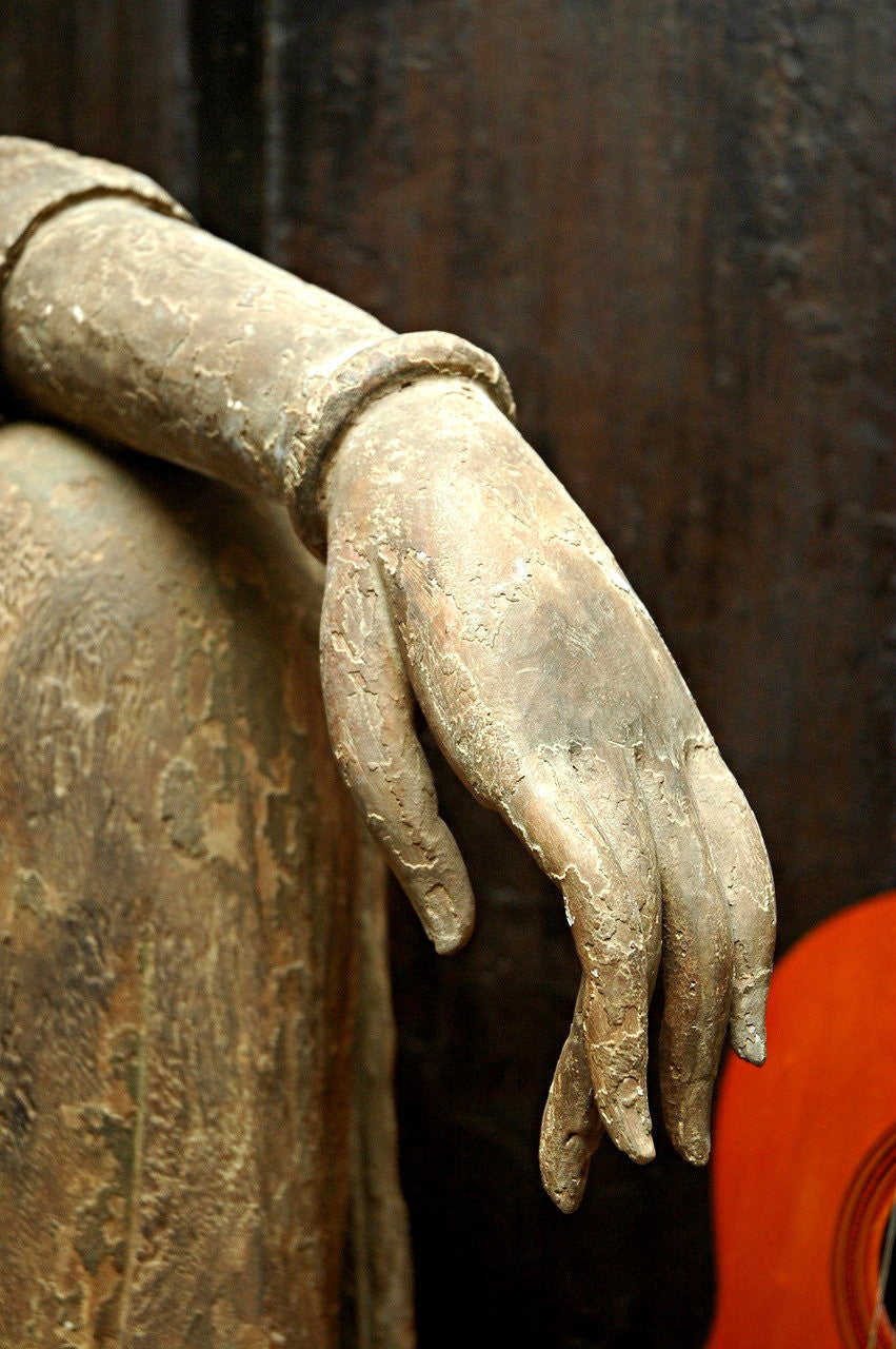 A Chinese Carved Wood Figure of Guanyin, Ming Dynasty (1368-1644)