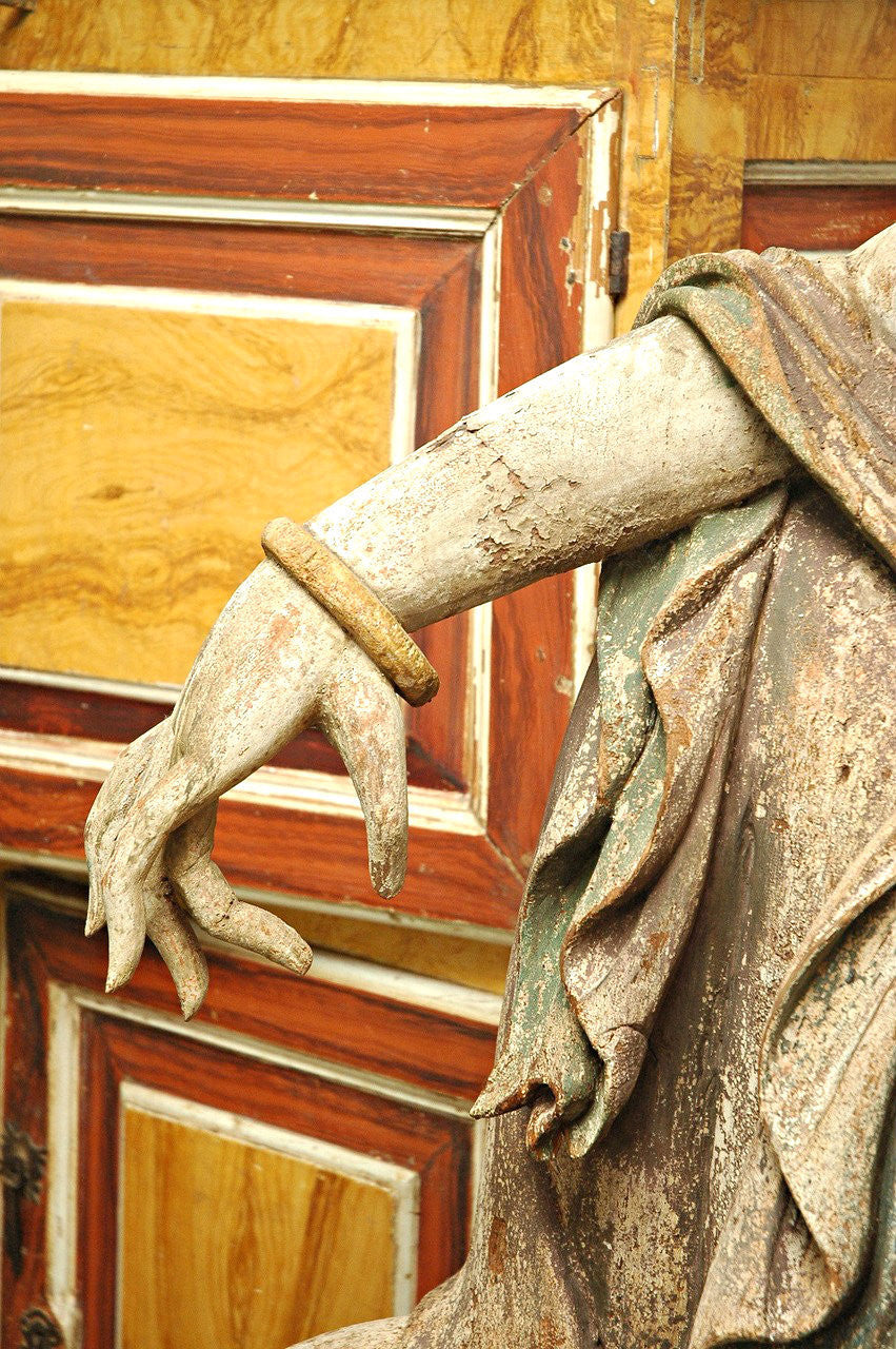 A Chinese Carved Wood Figure of Guanyin, Ming Dynasty (1368-1644)