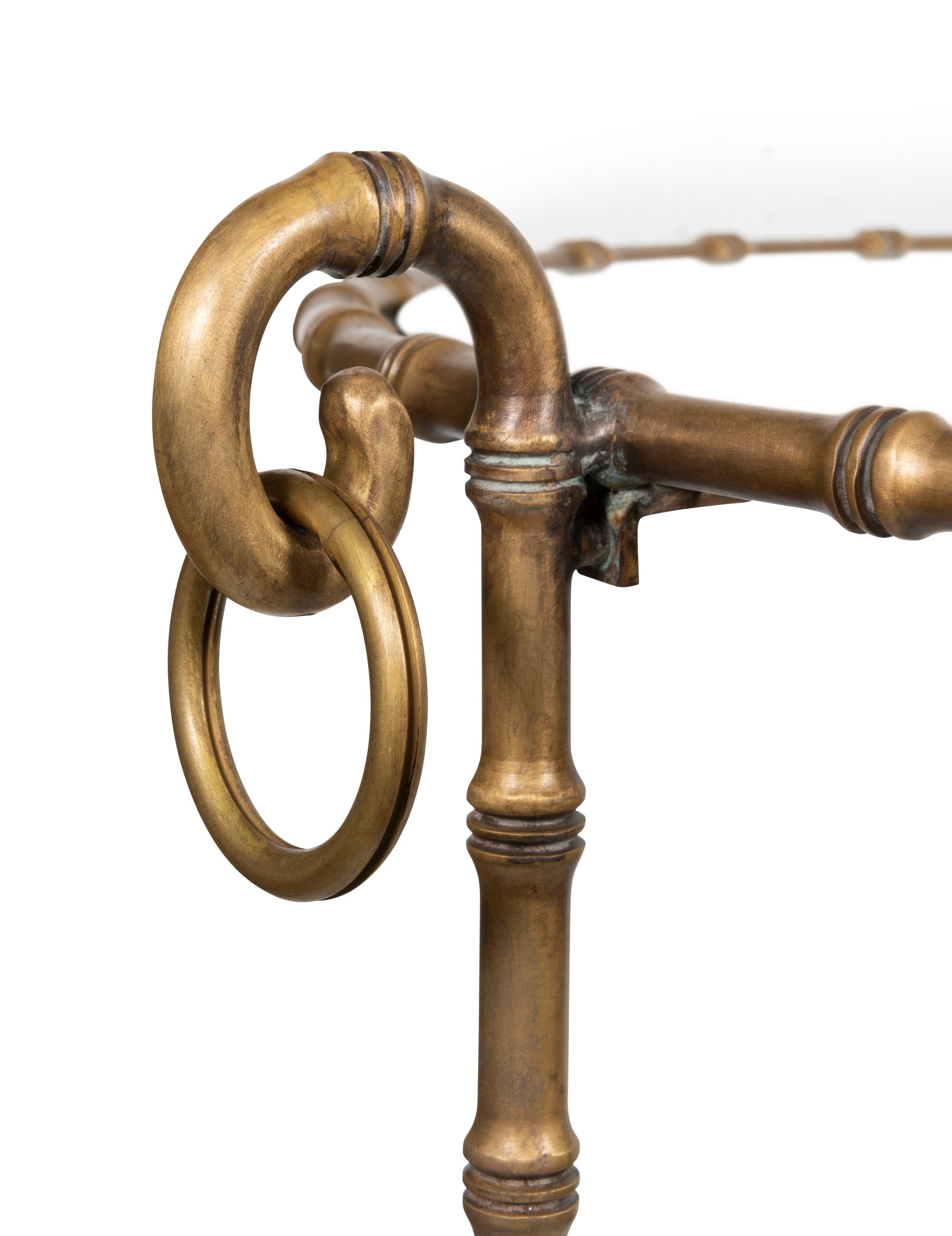 A Brass Gueridon with Faux Bamboo Detail