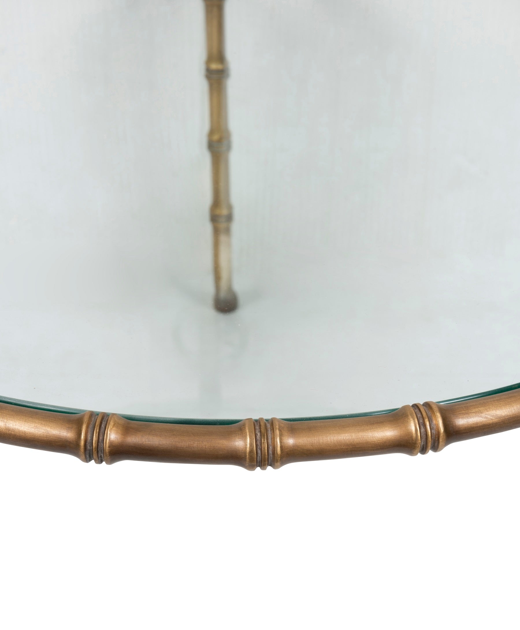 A Brass Gueridon with Faux Bamboo Detail